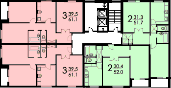 Размещение квартир на этаже